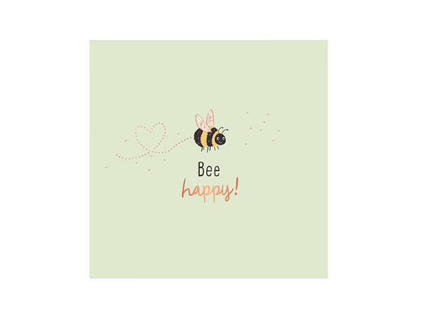 Karte Grafik Werkstatt quadrART Bee Happy