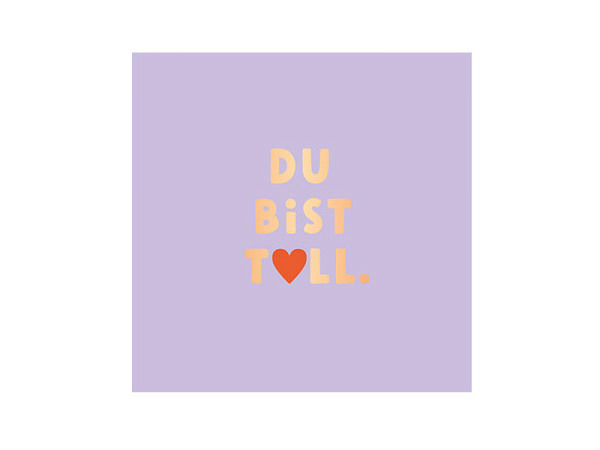 Karte Grafik Werkstatt quadrART Du bist toll