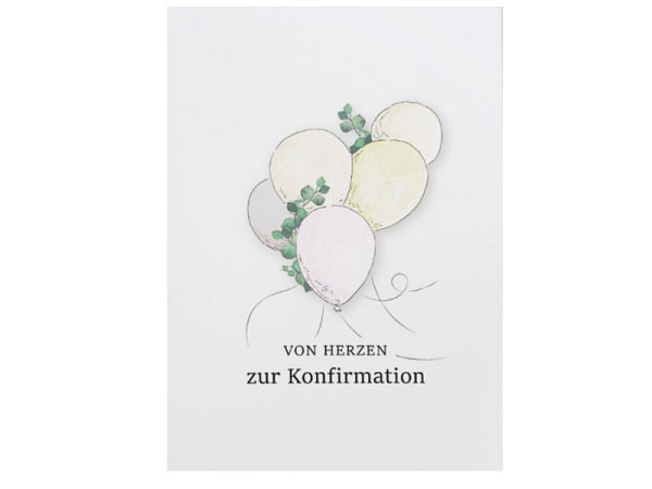 Konfirmationskarte Funkenbunt Von Herzen zur Konfirmation