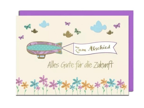Abschiedskarte Michel zum Abschied 12x17cm, Doppelkarte