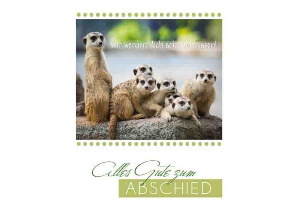 Abschiedskarte Borer alles Gute zum Abschied