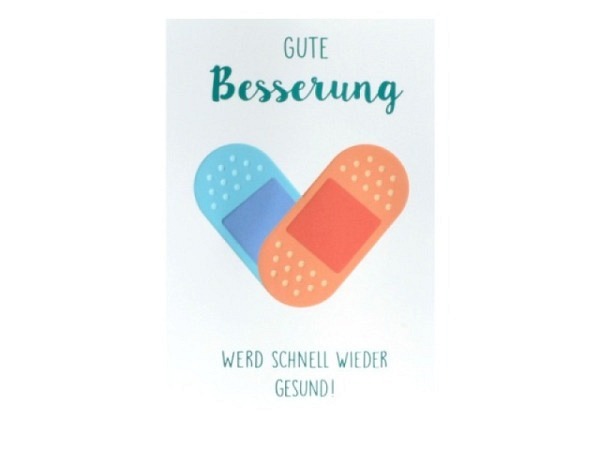 Genesungskarte ABC Gute Besserung 12,5x17,5cm