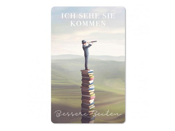 Postkarte Chic.Mic Luna Card Fernglas mit abgerundeten Ecken 