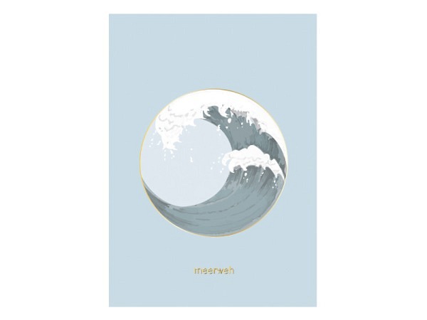 Postkarte Serenity Toni Starck meerweh blau