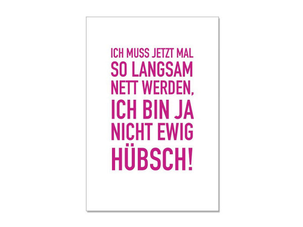Postkarte 17;30 Hamburg Ich muss jetzt A6