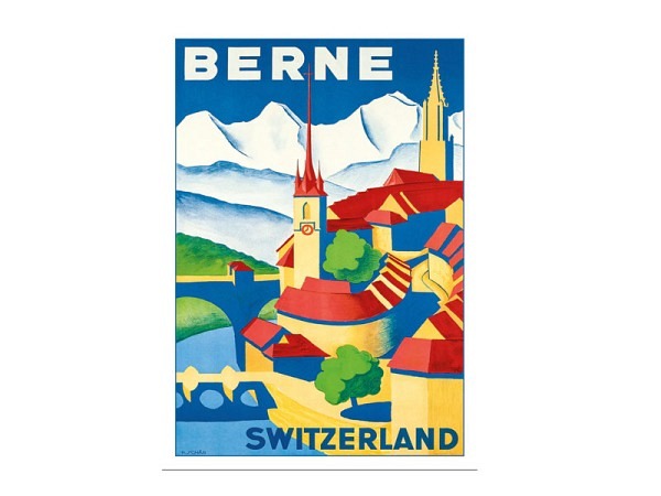 Postkarte Lightmotif Berner Altstadt 