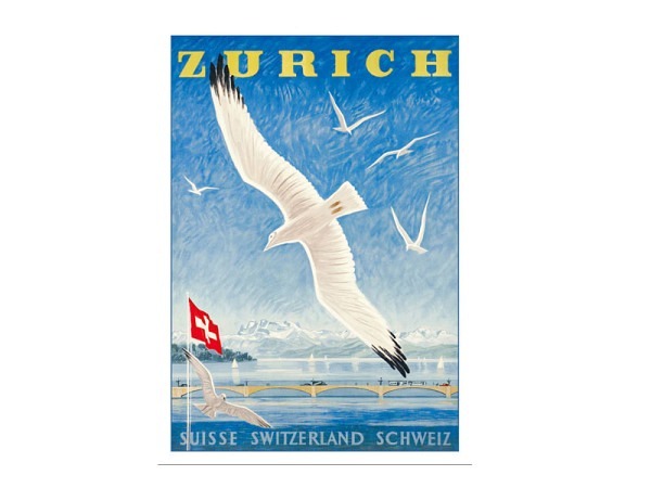 Postkarte Lightmotif Zürich Möven 