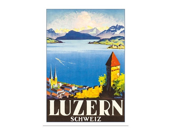 Postkarte Lightmotif Luzern 