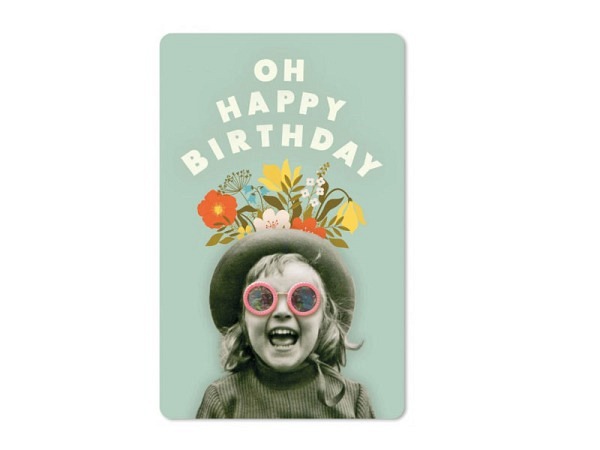 Postkarte Chic.Mic Luna Card Lachendes Kind mit abgerundeten Ecken