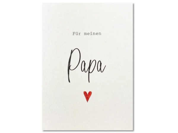 Postkarte Keitcards für meinen Papa. Weisse Postkarte aus hochwertigem Naturkarton