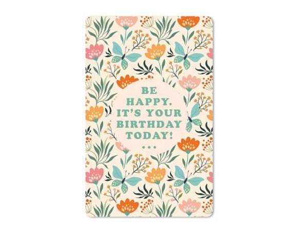 Postkarte Chic.Mic Luna Card Blumenmotiv mit abgerundeten Ecken 