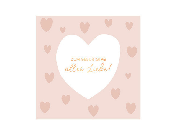 Postkarte Grafik Werkstatt quadrART Zum Geburtstag alles Liebe