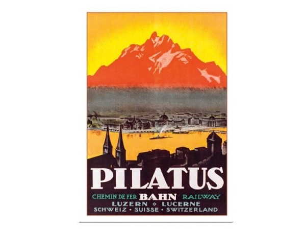 Postkarte Lightmotif Luzern Pilatus Bahn 10,5x14,8cm
