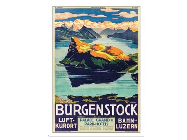 Postkarte Lightmotif Bürgenstock 10,5x14,8cm