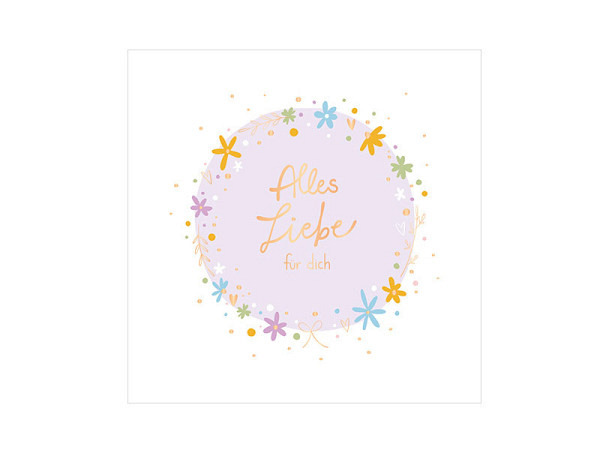 Postkarte Grafik Werkstatt quadrART Alles Liebe für Dich