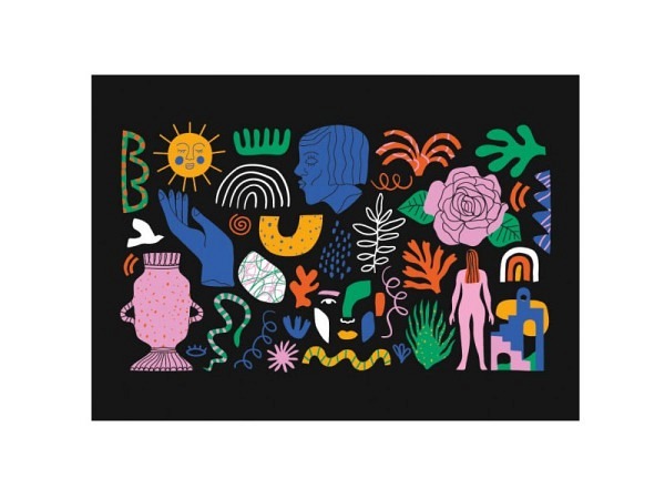 Postkarte Cart Panka Colorful A6 105 x 148 mm