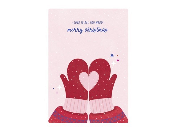 Postkarte Tante Tia Weihnachten Love A6 14,8x10x5cm