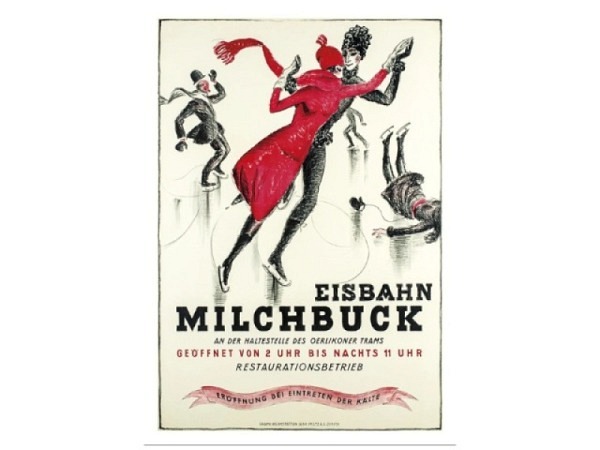 Postkarte Lightmotif Zürich Eisbahn Milchbuck 