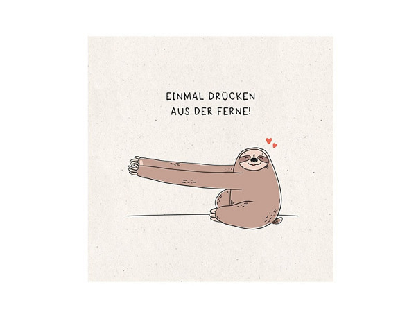 Postkarte Grafik Werkstatt quadrART Einmal drücken aus der ferne