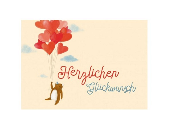 Postkarte Soko Herz Geometrische Muster A6 105 x 148 mm