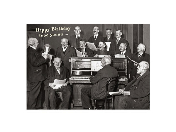 Postkarte Cart Happy Birthday A6