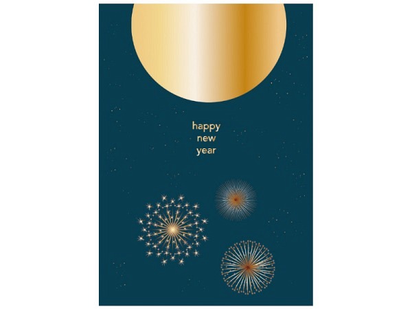 Postkarte Toni Starck firework, happy new year A6
