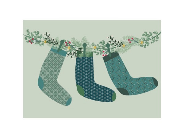 Postkarte Toni Starck xmas socks