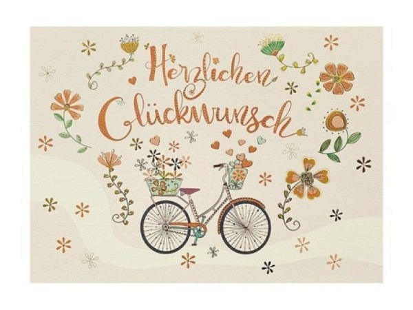 Postkarte Turnowsky 10,5x14,5cm Herzlichen Glückwunsch