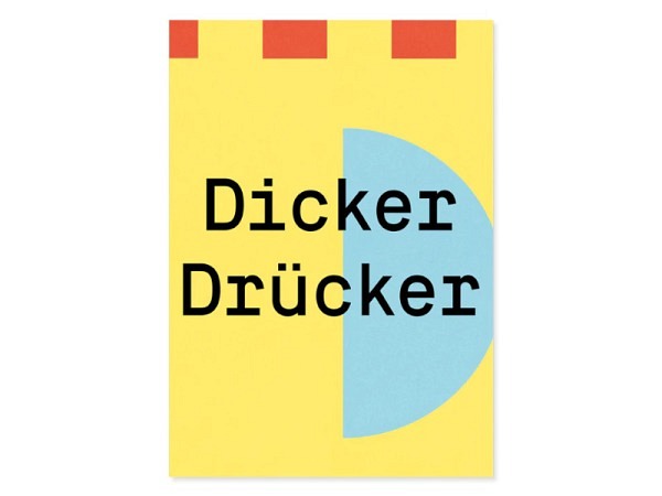 Postkarte Kleine Prints Dicker Drücker