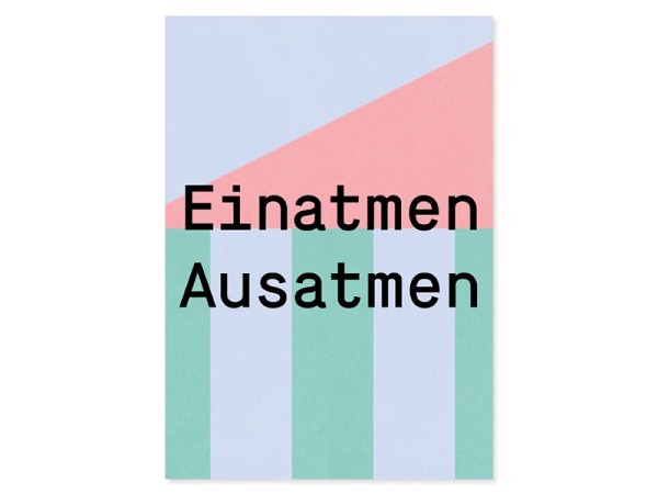 Postkarte Kleine Prints Einatmen Ausatmen