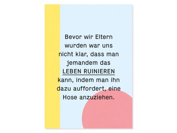 Postkarte Kleine Prints Hose
