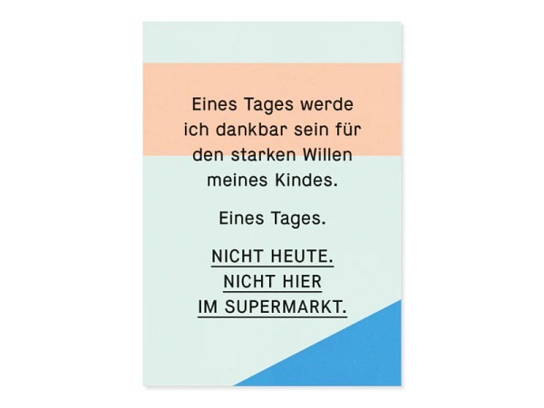 Postkarte Kleine Prints Starker Wille