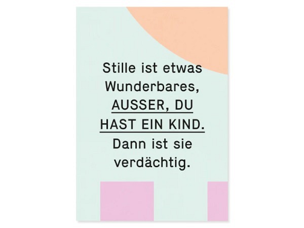 Postkarte Kleine Prints Stille
