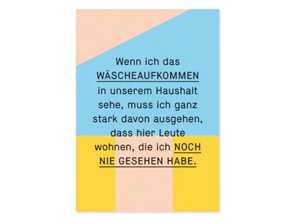 Postkarte Kleine Prints Wäscheaufkommen