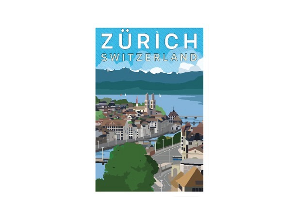 Postkarte Ykoons Zürich A6 Zürich Stadt