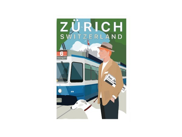 Postkarte Ykoons Zürich A6 Bahnhofstrasse