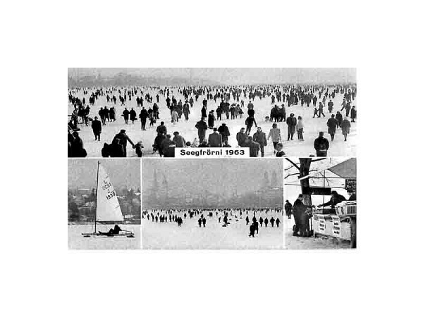 Postkarte Zürich Seegfrörni 10,5x14,8cm