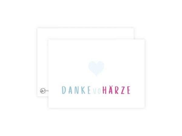 Postkarte Fotoeigenart Danke vo Härze A6