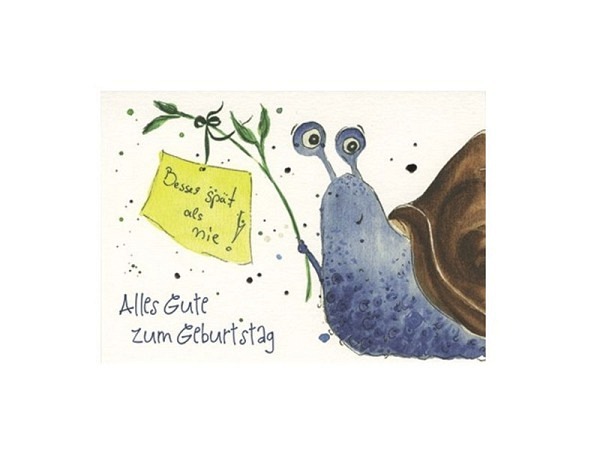 Postkarte Taurus Aquarell Schnecke A6 105 x 148 mm