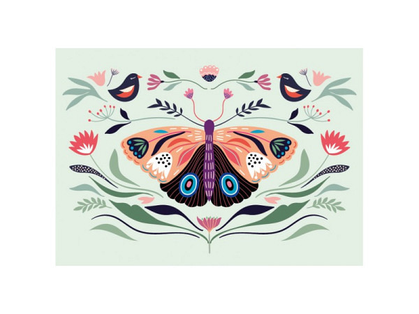 Postkarte Cart Panka Butterfly A6