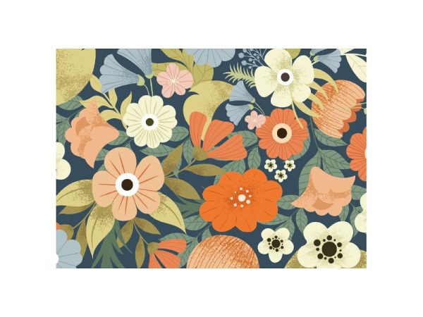 Postkarte Cart Panka Flowers A6
