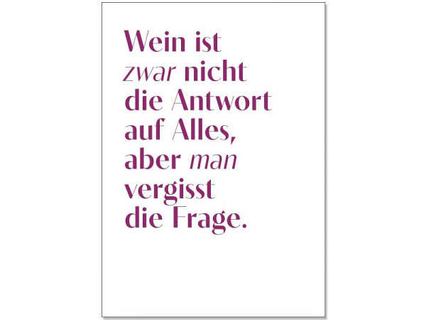 Postkarte 17;30 Hamburg Wein ist A6