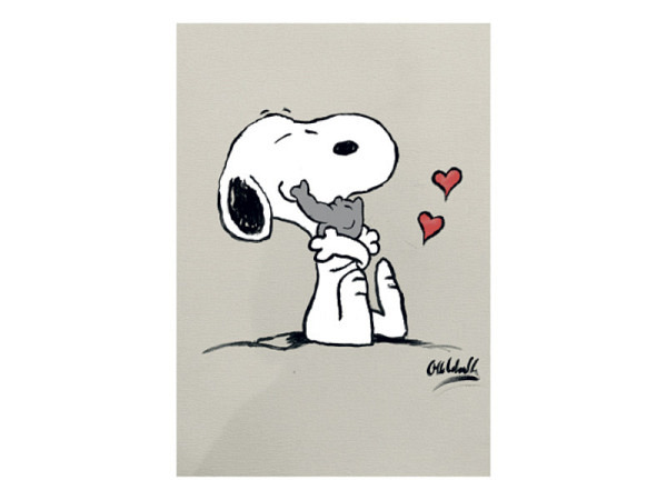 Postkarte Anderskartig Modern Times Peanuts Snoopy Freundschaft