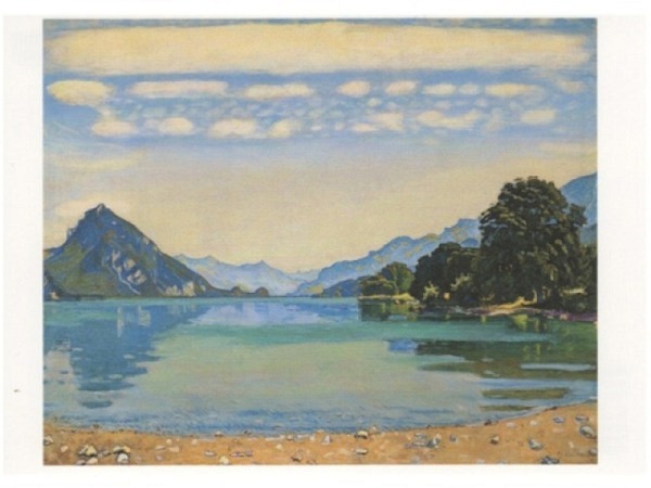 Postkarte Kunstverlag Ferdinand Hodler Der Thunersee, 10,5x14,7cm