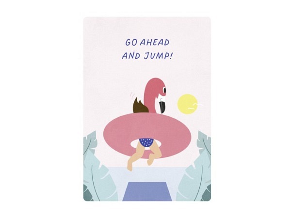 Postkarte Tante Tia Affirmation Go ahead A6 14,8x10x5cm