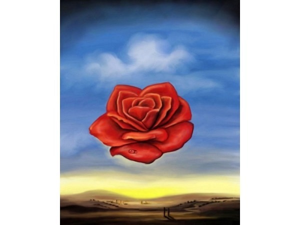 Postkarte Kunstverlag Salvador Dali Meditative Rose