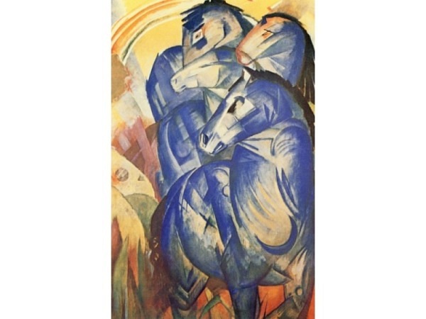 Postkarte Kunstverlag Franz Marc Der Turm der blauen Pferde
