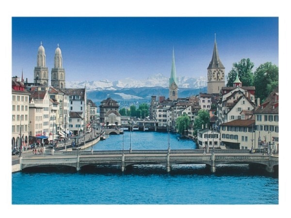 Postkarte Zürich A6 Rudolf-Brun-Brücke