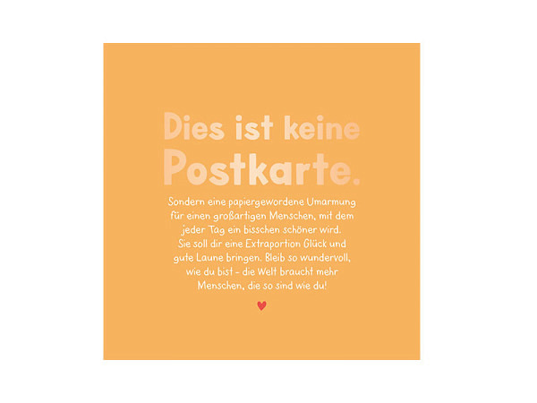 Postkarte Grafik Werkstatt quadrART Dies ist keine Postkarte