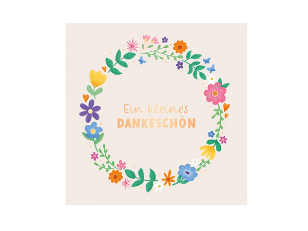 Postkarte Grafik Werkstatt quadrART Ein kleines Dankeschön